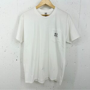 HYM Yachts Size Large D. Friel America Flag Marlin White T-Shirt